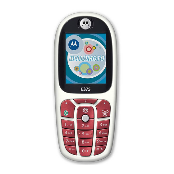 Motorola E375 GSM Manuals