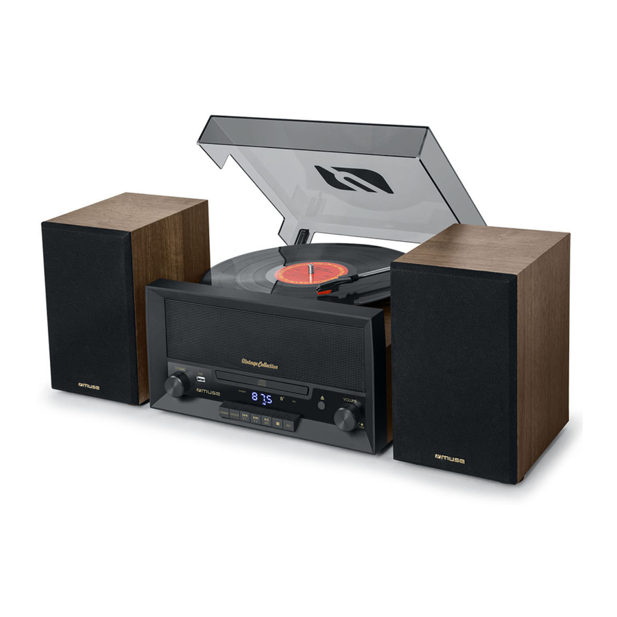 Muse MT-120 MB - Home Audio System User Manual