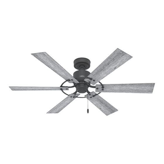 User Manuals: Hunter Barrel 51549 Ceiling Fan