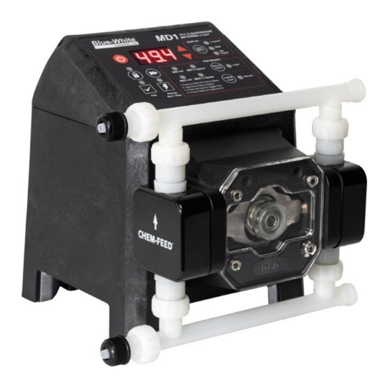 Blue-White industries CHEM-FEED MD1 Series Operating Manual