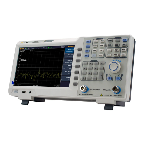 Owon XSA800 Series User Manual