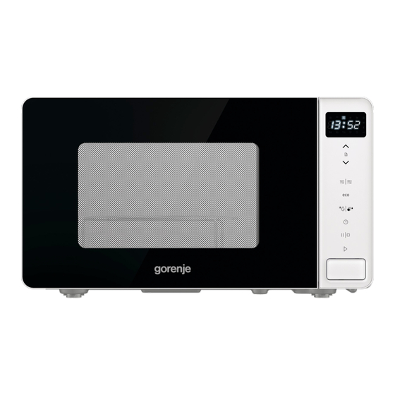 Gorenje MO20S4W Microwave Oven Grill Manuals