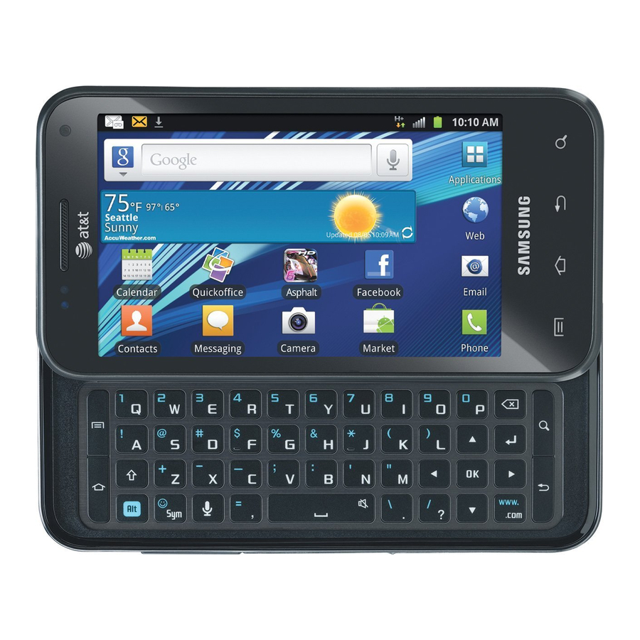 SAMSUNG CAPTIVATE GLIDE SGH-I927 MANUAL DEL USUARIO Pdf Download |  ManualsLib