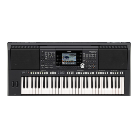 Yamaha PSR-S950 Reference Manual