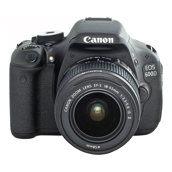 CANON REBELT3I EOS 600D INSTRUCTION MANUAL Pdf Download | ManualsLib