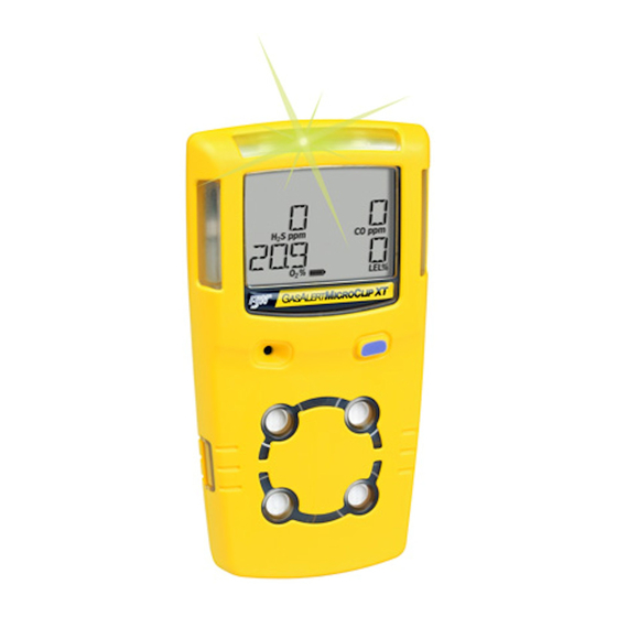 BW Technologies GasAlertMicroClip XT Quick Reference Manual