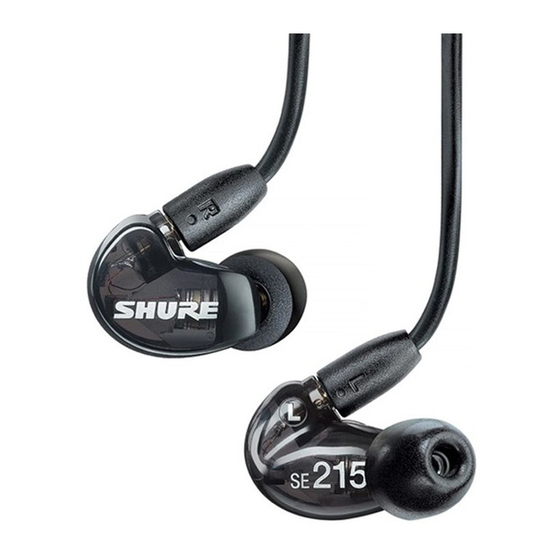 Shure SE215 Manual