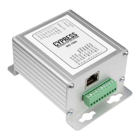 Cypress SIO-7300 Product Manual
