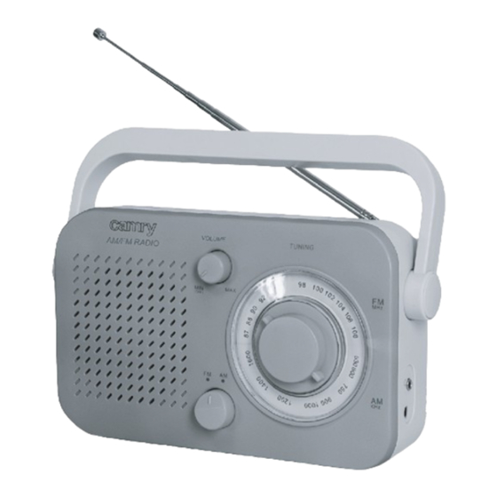 User Manuals: camry CR 1152 Portable Radio
