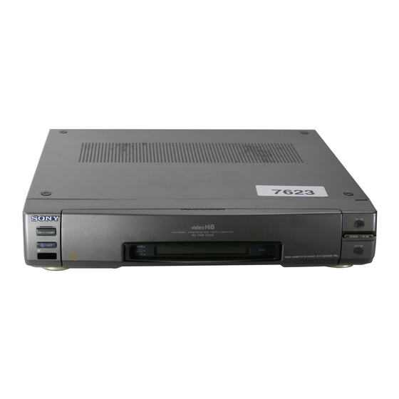 Sony Hi 8 EV-C2000E Hi 8 EV-C2000E UB Manuals