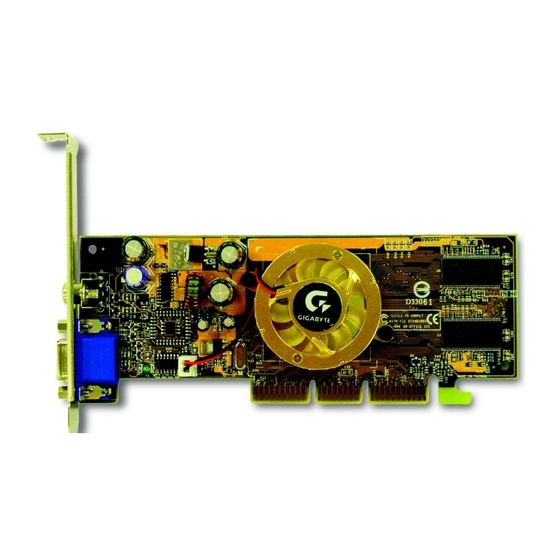 Gigabyte GeForceTM FX 5200 Graphics Accelerator GV-N52128D User Manual
