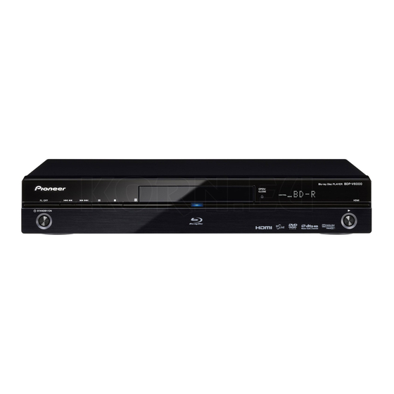 Pioneer BDP-V6000 Command Protocol Manual