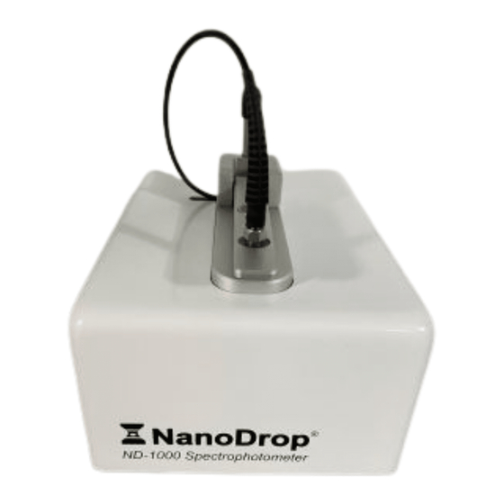 NanoDrop ND-1000 Spectrophotometer Manuals