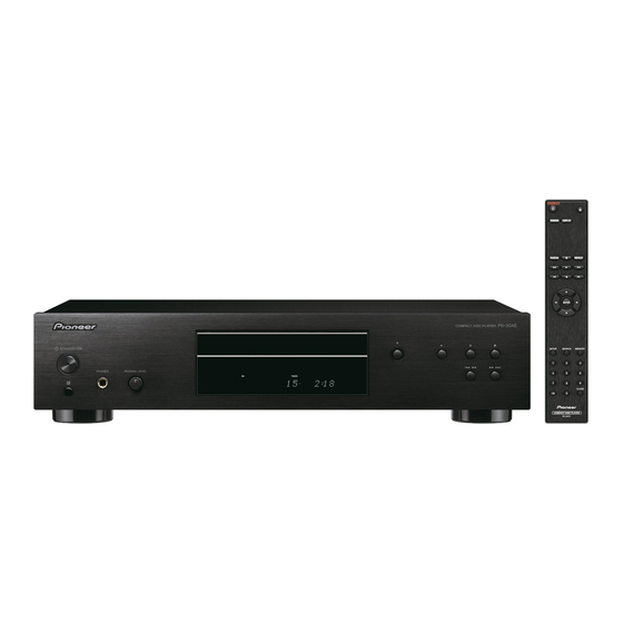 Pioneer PD-30AE CD Player Manuals