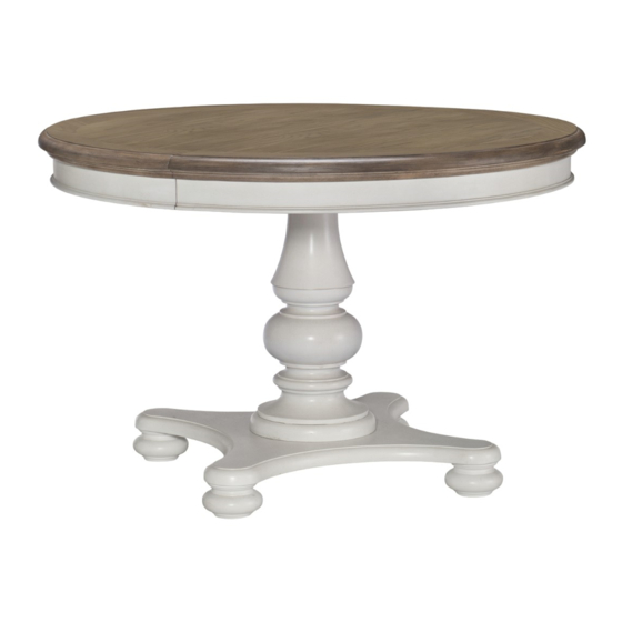 Legacy Classic Furniture ROUND TO OVAL PEDESTAL TABLE 9770-521 Assembly Instructions