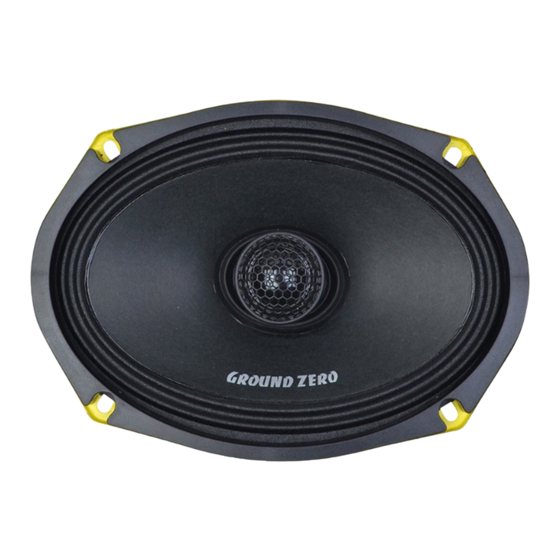 Ground Zero GZCF 69SPL Owner's Manual