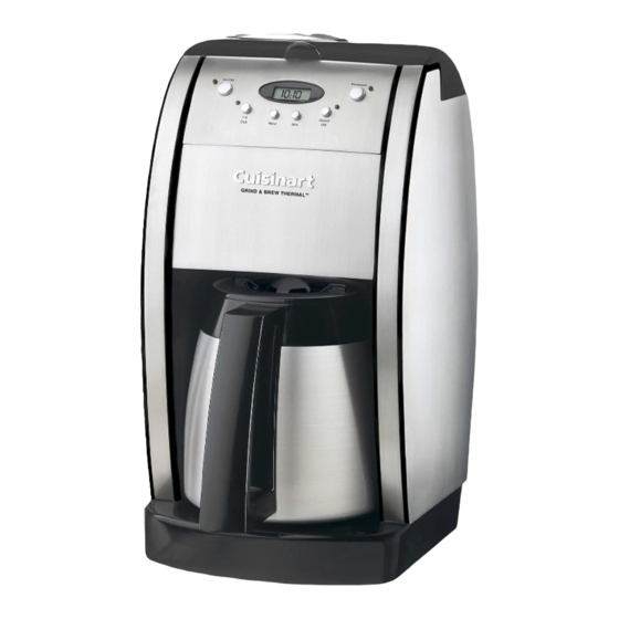 Cuisinart Grind & Brew Thermal DGB-600 Instruction Manual