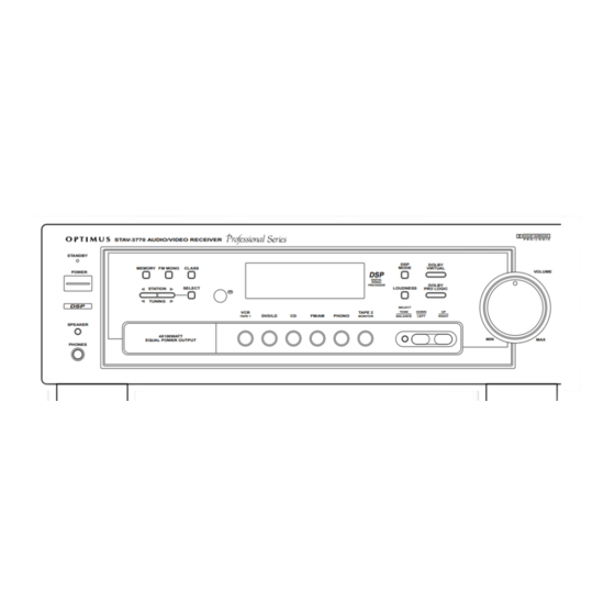 Optimus STAV-3770 Owner's Manual