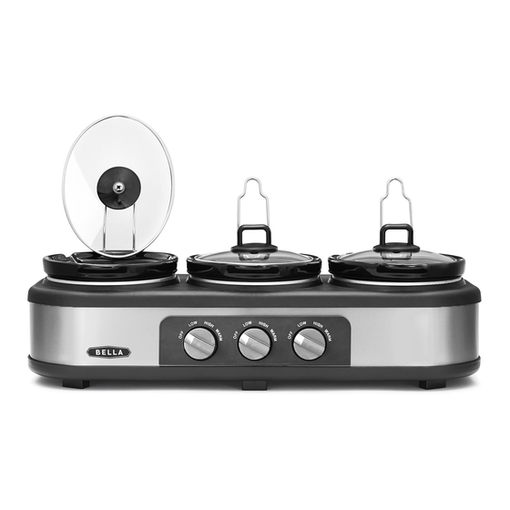 Bella KITCHEN SMITH TRIPLE SLOW COOKER AND SERVER Instruction Manual