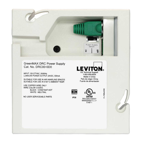 Leviton GreenMax DRC Series Quick Manual