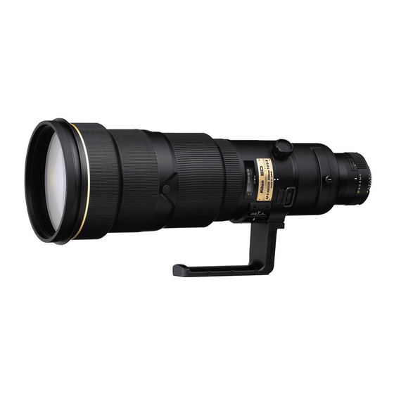 Nikon AF-S Nikkor 600mm f/4D IF-ED II Instruction Manual