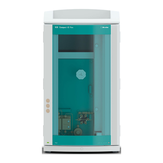 Metrohm 930 Compact IC Flex Oven/ChS Manual