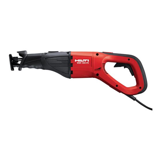 Hilti WSR 1250-PE Manuals
