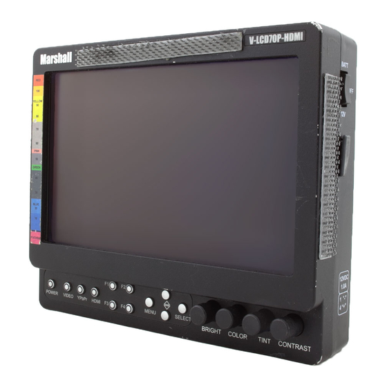 Marshall Electronics V-LCD70P-3GSDI Operating Instructions Manual