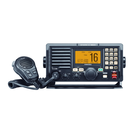 Icom IC-M604 Instruction Manual