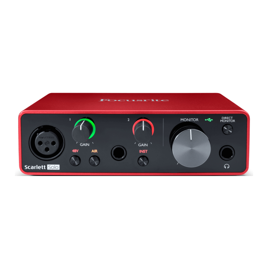Focusrite Scarlett Solo Manual