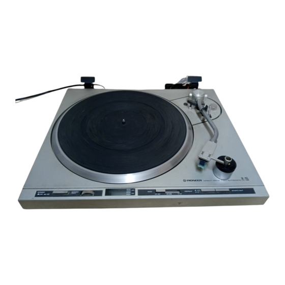 Pioneer PL-400X Service Manual
