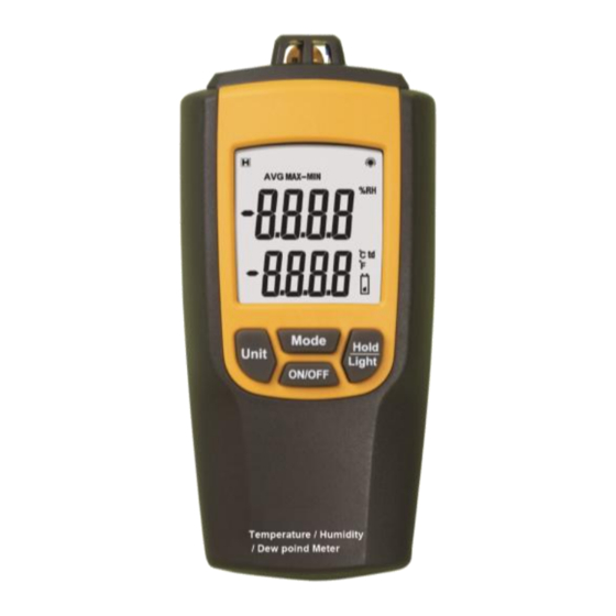 User Manuals: Kusam-meco 8010 Temperature Meter