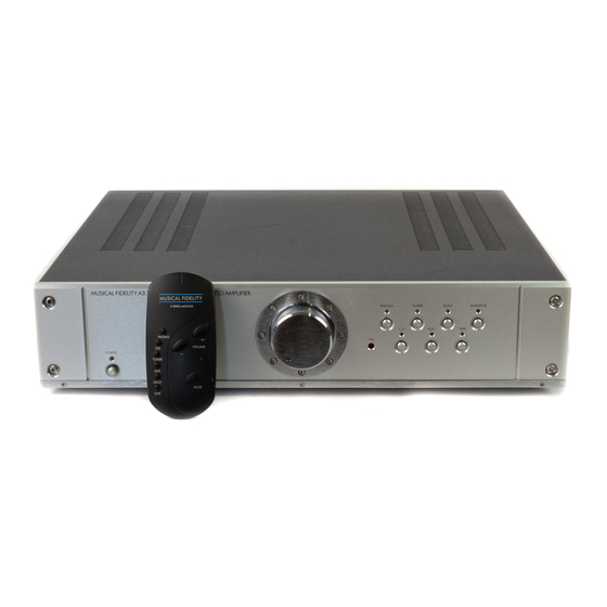 Musical Fidelity A3.2 Instructions For Use Manual