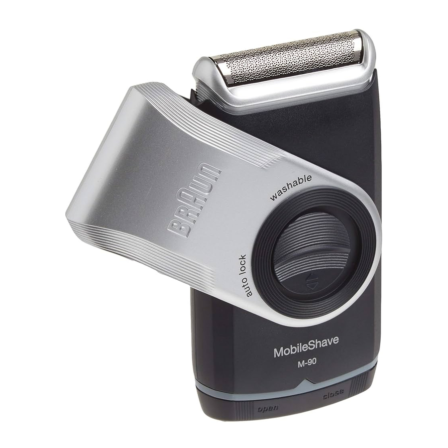 Braun MobileShave M-90 / M-90cb / M-60 / M-30 Manual