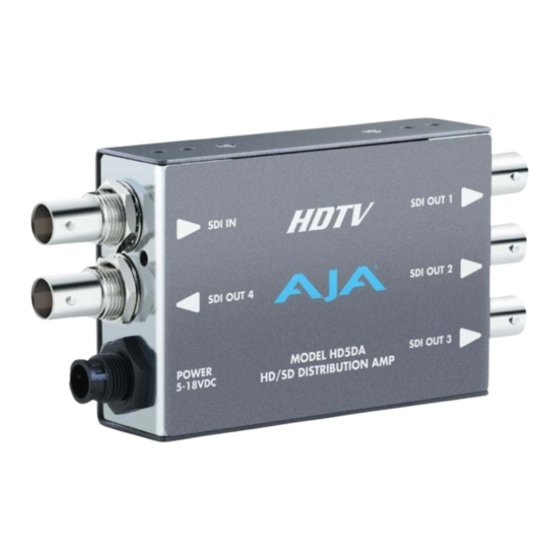 AJA HD5DA Installation & Operation Manual