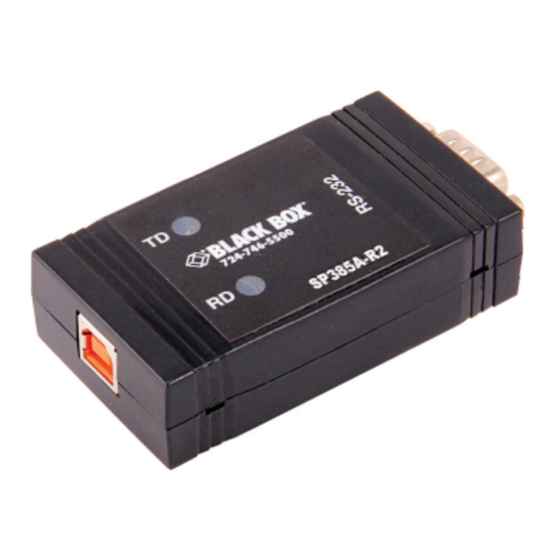 Black Box SP385A-R2 User Manual
