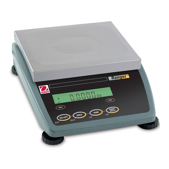 OHAUS Ranger Quick Start Manual