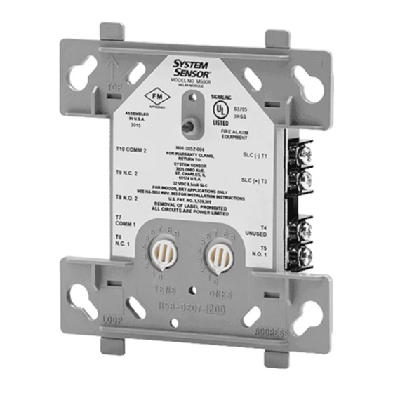 System Sensor M500SAP Installation And Maintenance Instructions