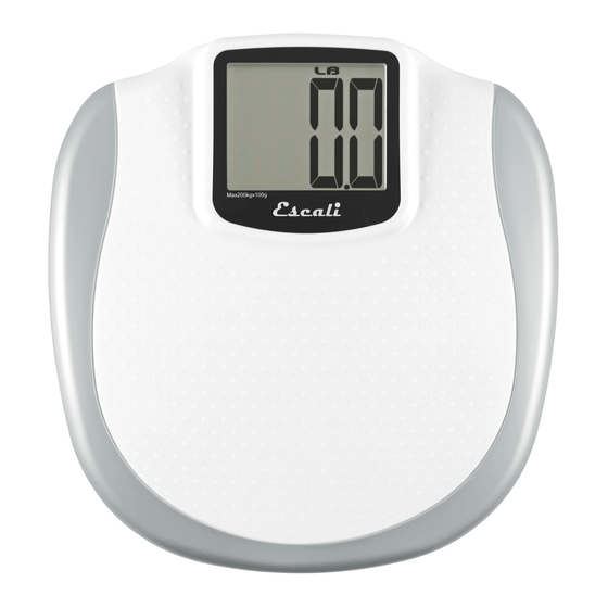 Escali XL180 User Manual