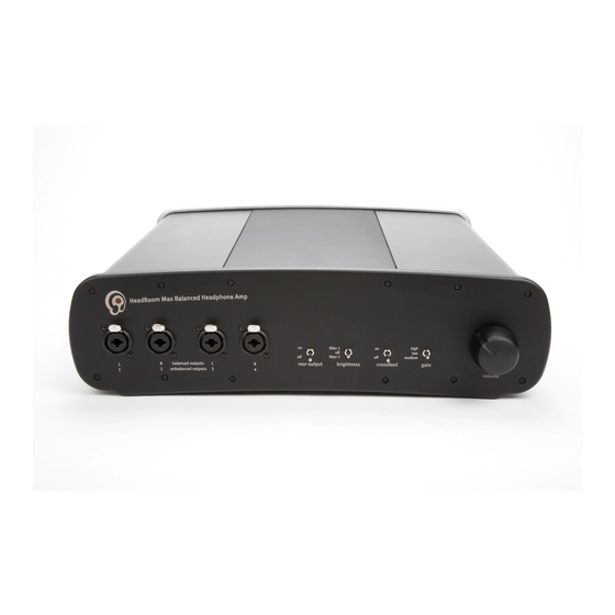 HeadRoom Max Balanced Amp Owner's Manual