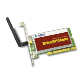 Planet 802.11g Wireless PCI Card WL-8310 Manuals
