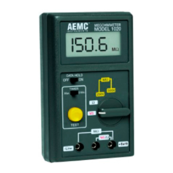 AEMC 1020 User Manual