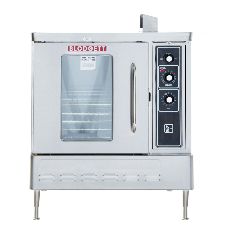 Blodgett DFG-50 Installation, Operation And Maintenance Manual