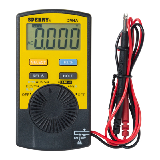 Sperry instruments DM4A Operating Instructions Manual