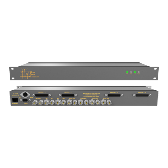 Matrix Switch Corporation MSC-HD44AAS Product Manual