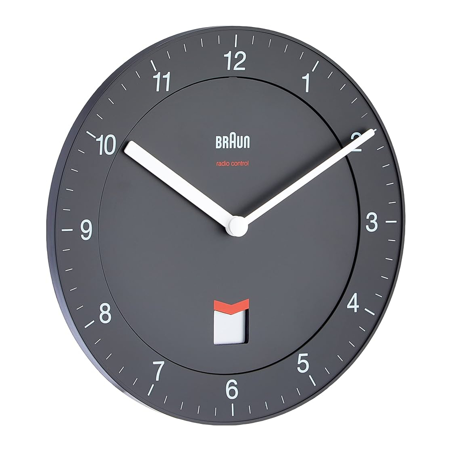 Braun BNC006 DCF - Classic Radio Wall Clock Manual | ManualsLib Braun BNC006 DCF - Classic Radio Wall Clock Manual | ManualsLib