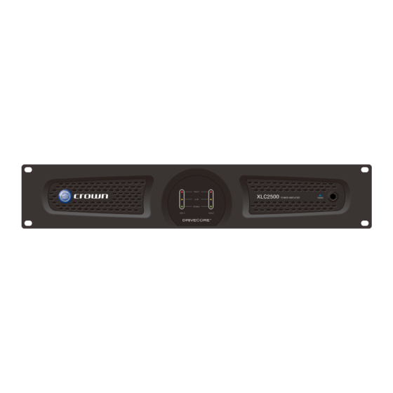 Harman crown XLC Series Operation Manual