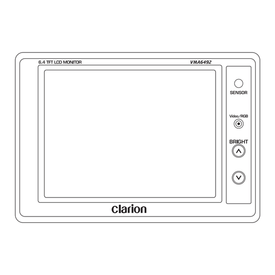 Clarion VMA6492 Owner's Manual & Installation Manual