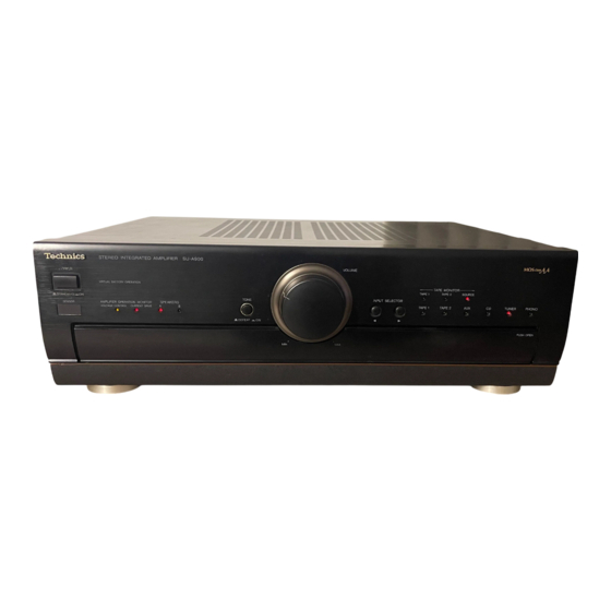 Technics SU-A900 Operating Instructions Manual