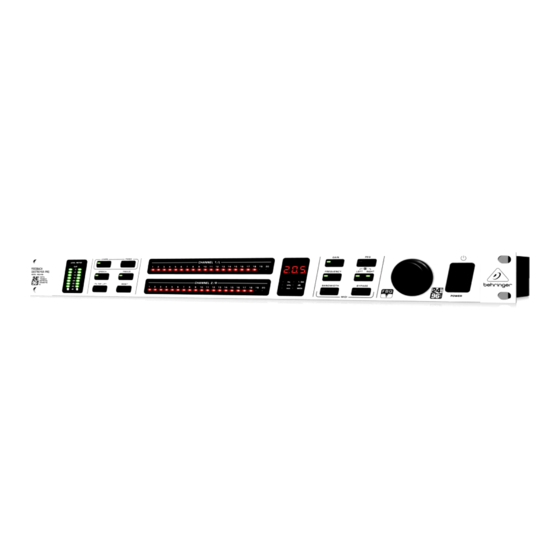 Behringer FEEDBACK DESTROYER PRO FBQ2496 Quick Start Manual
